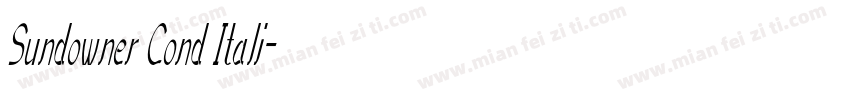 Sundowner Cond Itali字体转换